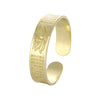 Brass Lotus Heart Sutra Cuff Bracelet Bangle