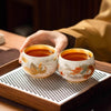 Phoenix Dragon Ceramic Teacup Set, Kung Fu Tea Cups