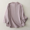 Relaxed Linen Blend Top with Traditional Knot Buttons