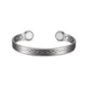 Magnetic Open Cuff Bracelet with Interwoven Loop Pattern