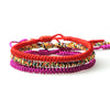 Handwoven Red String Bracelet Set - Lucky 3 Combination