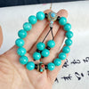 Turquoise Bracelet with Tibetan Style Beads and Charm