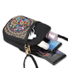 Embroidered Canvas Crossbody Bag with Floral Motifs