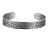 Tree of Life Magnetic Cuff Bracelet, Adjustable Vintage Metal Bangle
