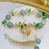 Crystal Charm Bracelet with Clover, Heart or Flower Motif