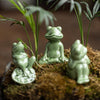 Ceramic Tea Pet Frog Figurine, Meditation Decor