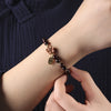 Sandalwood Peach Blossom Charm Bracelet with Ruyi