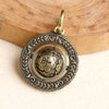Rotatable Brass Keychain Pendant, Traditional Good Luck Design