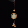 Luminous Wood Keychain with Gourd Charm