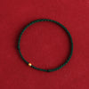 999 Gold Mini Three Beads Design Luck Rope Bracelet Anklet