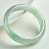 Natural Jade Bangle Bracelet Green and White