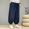 Men's Harem Pants Cotton Linen Summer Drawstring