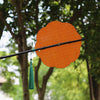 Woven Bamboo Hand Fan with Long Handle