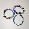 Galaxy Agate Bracelet, Cosmic Stone Beads