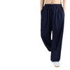 Unisex Tai Chi Pants Elastic Waist Summer Practice Trousers