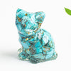 Crystal Chip Resin Cat Figurine Desktop Decoration
