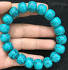 Turquoise Bracelet, Magnesite Inlay, Handmade Beads