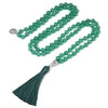 108 Bead Tassel Necklace Natural Stone Wrap Chain