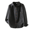 Striped Cotton Linen Shirt Long Sleeve Button Down