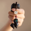 Year of the Horse Keychain with Jade and Copper Charm