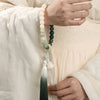 Gradient Bodhi Seed Wrist Mala with Lotus and Tassel