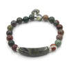 Quartz Love Heart Beads Bracelet with Gemstone Pendant
