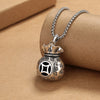 Copper Fortune Bag Pendant Necklace with Rotating Coin Charm