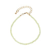 Delicate Faceted Crystal Bead Bracelet with Adjustable Chain