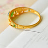 Jade Flower Leaf Harmony Luck Bracelet Bangle