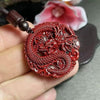 Dragon Cinnabar Pendant Necklace Strength Wealth Protection