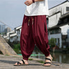 Men's Embroidered Harem Pants with Drawstring