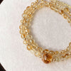 Natural Citrine Double Layer Bracelet Gold Tone