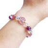 Amethyst Strawberry Quartz Fox Crystal Bracelet