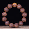 Wood and Luminous Stone Bracelet with Fu Character