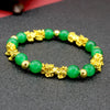 FengShui PiXiu Wealth Bracelet with Gold Tone Accents