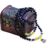 Blue Sandstone Wealth Charm Bracelet - 6mm Beads