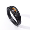 Tiger Eye Power Magnetic Buckle Multilayered Leather Bracelet