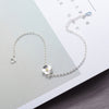 Silver Plated Flower Charm Bracelet for Women