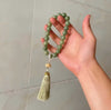 Gradient Bodhi Seed Wrist Mala with Lotus and Tassel