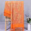 Embroidered Cashew Flower Shawl, Rayon Winter Wrap