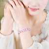 Kunzite Beaded Bracelet in Lavender Purple