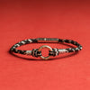 Sterling Silver Peace Buckle Cord Bracelet, Red or Black