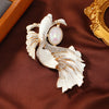 Vintage Enamel Fish Brooch with Faux Pearl