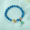 Candy Agate Strength Bead Bracelet with Charms