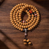 Bodhi Seed Mala Necklace with Dzi Bead Accents