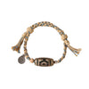 Handwoven Tibetan Dzi Bead Bracelet with Adjustable Cord