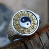 Spinning Yin Yang and Zodiac Copper Ring