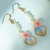 Handmade Velvet Flower Earrings, 925 Silver Hook