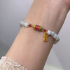 Jade Fu Character Prayer Wheel Prosperity Abundance Bracelet