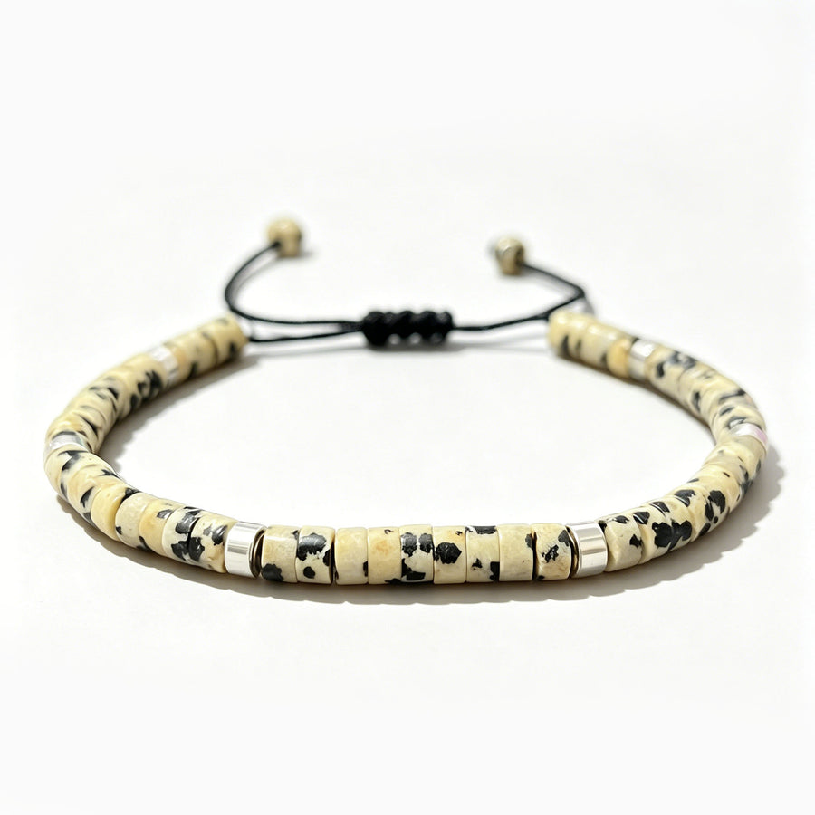 Natural Stone Adjustable Spacer Bead Bracelet